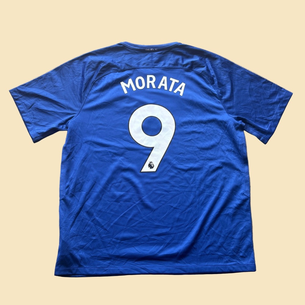 Nike Chelsea FC 2017-18 Morata 9 Home Jersey Blue Mens XXL Soccer Shirt